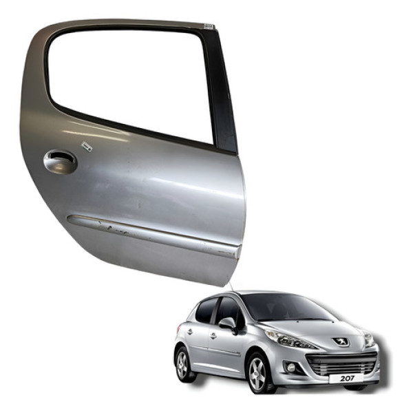 Porta Traseira Direita Peugeot 207 2010 Dianteira Direito Prata