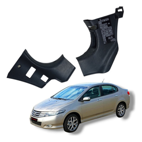 Par Soleira Dianteira Inferior Honda City 2009 A 2013