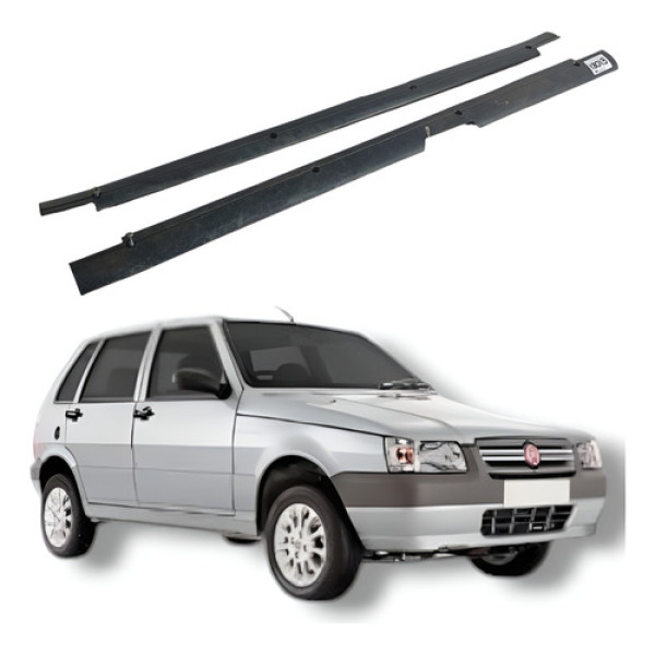 Par Soleira Dianteira Fiat Uno Mille Fire Flex 2008 Preto