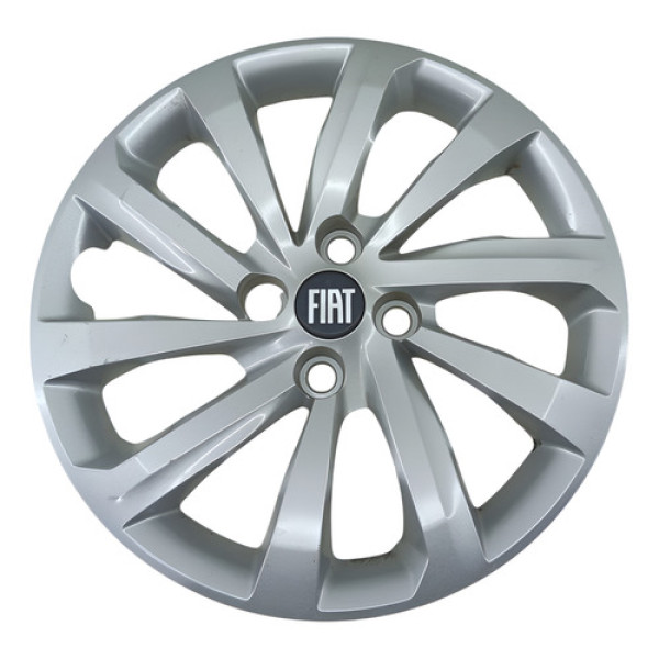 Jogo Calota Fiat Strada Argo Aro 15 2021 2023 Prateado