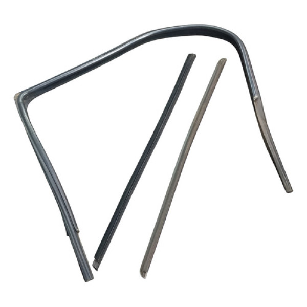  Kit Borracha Pestana Porta Traseira Le Renault Logan  2011 Preto