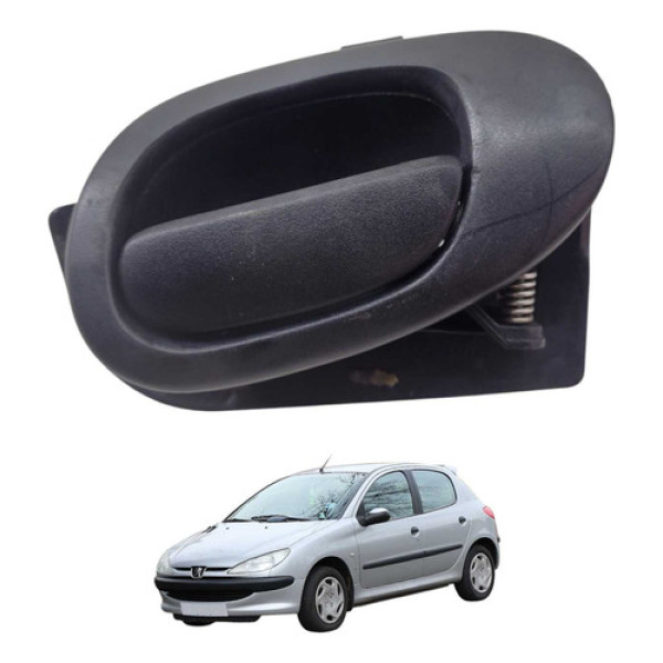 Maçaneta Interna Porta Diant Ld Peugeot 206 2008 9623698077 Dianteira