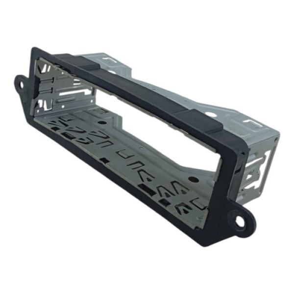 Moldura Fixaçao Radio Renault Logan 2011 281222806 Preto E Prata