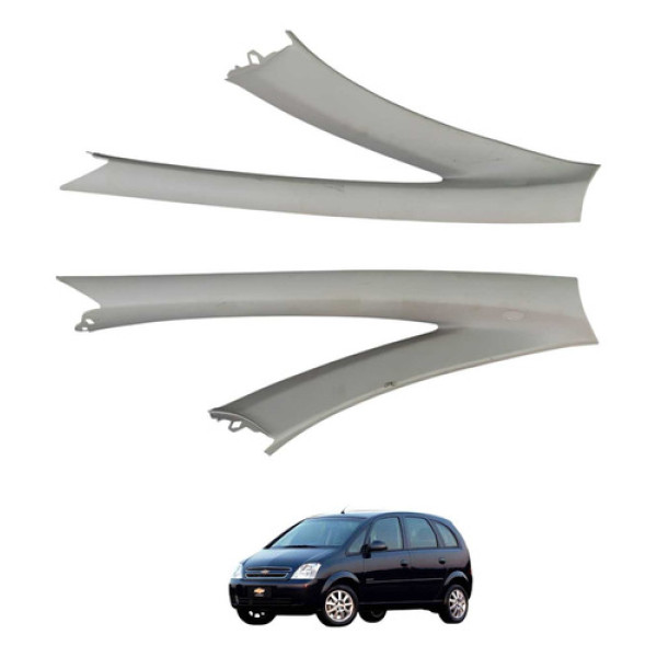 Par Moldura Parabrisa Chevrolet Meriva 2009 2011 93392471