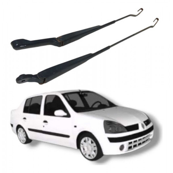 Par Braço Limpador Parabrisa Renault Clio Megane 2004
