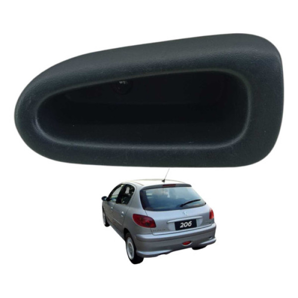 Puxador Porta Traseira Esquerda Peugeot 206 2008 9631696877 Preto