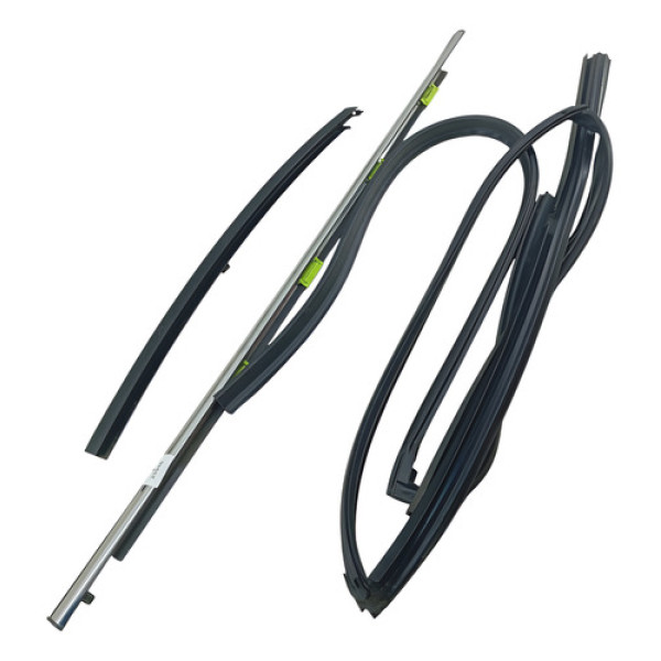 Kit Pestana Borracha Guia Traseira Direita Honda Civic 1999 Cromado