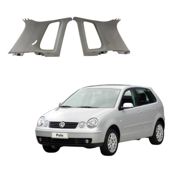 Par Acabamento Coluna Traseira Vw Polo Hatch 2006 6q4867288